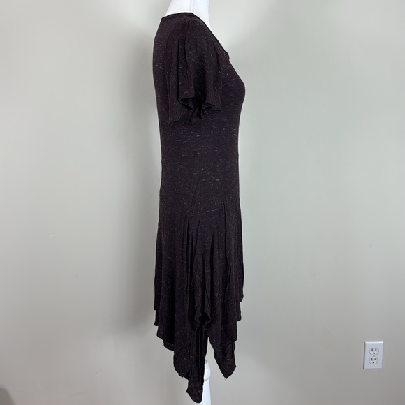 Anthropologie Dolan Left Coast Melanie‎ Knit Asymmetrical Plum Dress Sz Sml - Picture 8 of 11